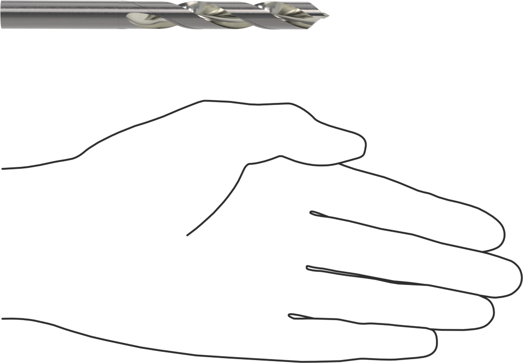 Karbon Fiber için Kaplamasız Karbür Matkap Ucu, Fiberglas ve Grafit, 25/64" Boyut