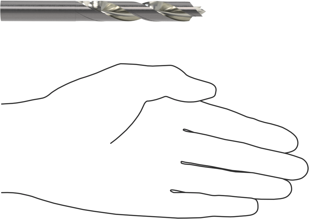 Karbon Fiber için Kaplamasız Karbür Matkap Ucu, Fiberglas ve Grafit, 31/64" Boyut