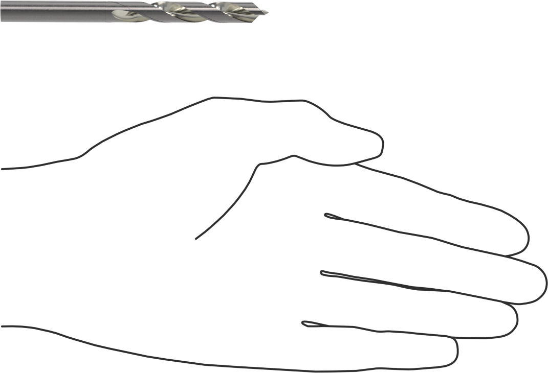 Karbon Fiber için Kaplamasız Karbür Matkap Ucu, Fiberglas ve Grafit, 9/32" Boyut