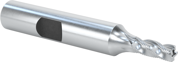 Kaba İşleme Kobalt Çelik Kare Uçlu Freze, Kaplamasız, 4 Kanallı, 3/16" Freze Çapı, 2-3/8" Toplam Uzunluk, İnce
