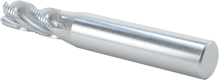 Kaba İşleme Kobalt Çelik Kare Uçlu Freze, Kaplamasız, 4 Kanallı, 5/16" Freze Çapı, 2-1/2" Toplam Uzunluk, İnce