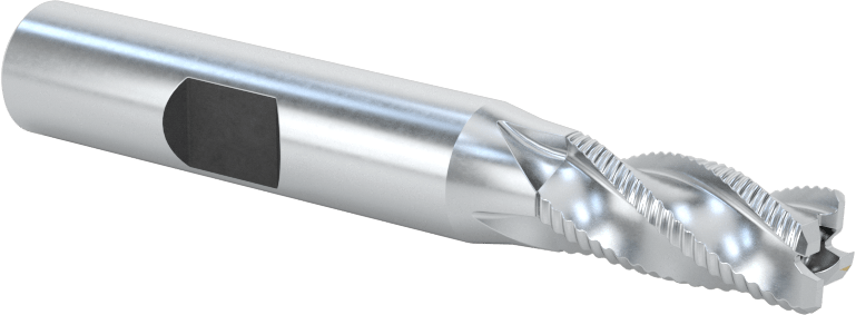 Kaba İşleme Kobalt Çelik Kare Uçlu Freze, Kaplamasız, 4 Kanallı, 5/16" Freze Çapı, 2-1/2" Toplam Uzunluk, İnce