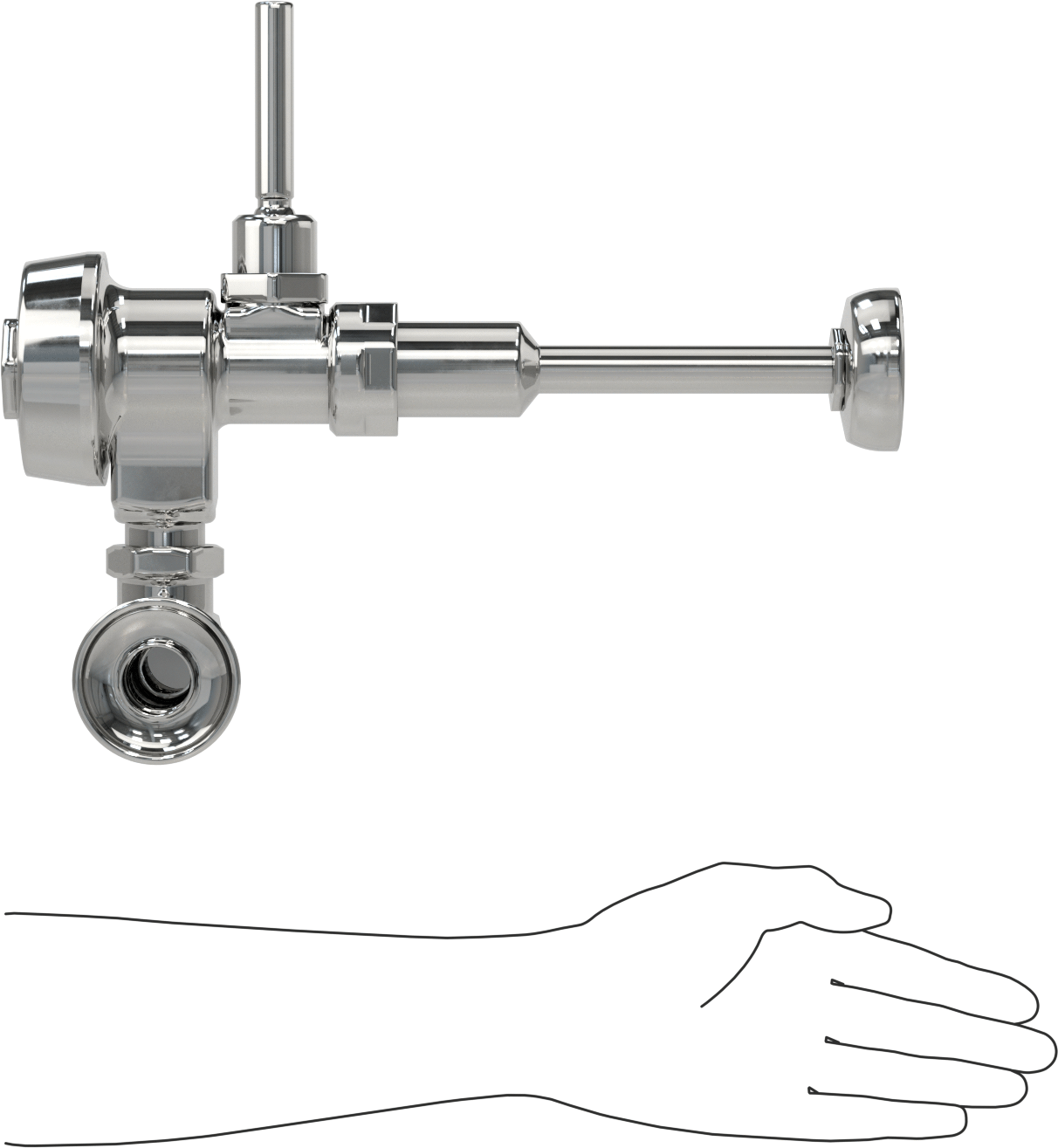 Sloan Royal Manuel Sifon Valfi, 3/4" Giriş Çapına Sahip Pisuarlar için, 1,5 Gpf