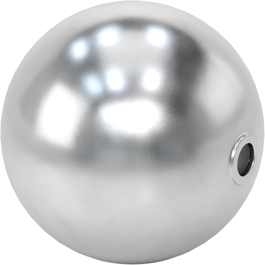 Delikli Yuvarlak Şamandıra, 304 Paslanmaz Çelik, 2 inç Çap, 1/4" Hole