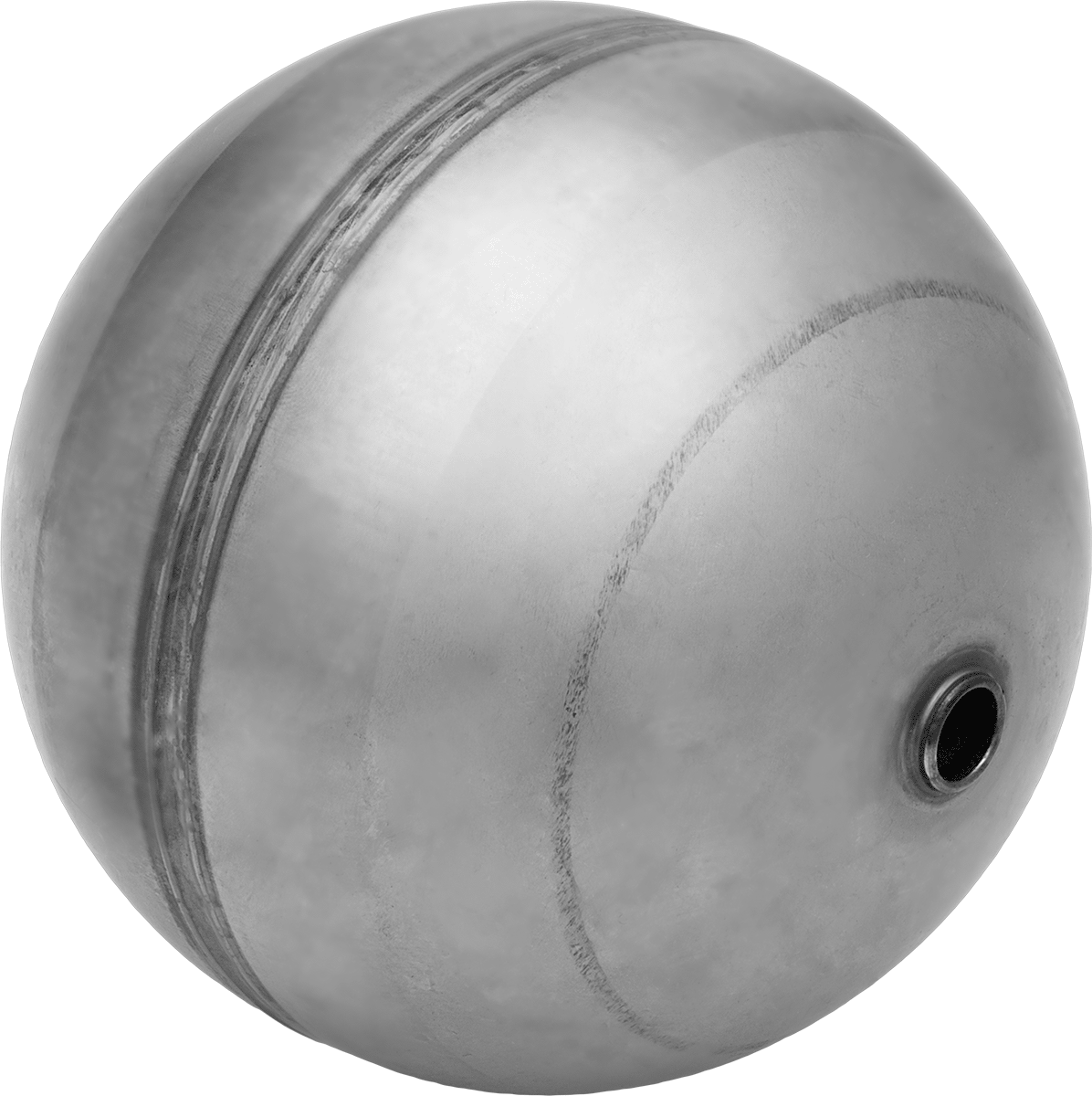 Delikli Yuvarlak Şamandıra, 316 Paslanmaz Çelik, 4" Çap, 3/8" Hole