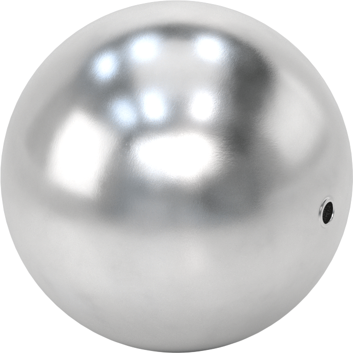 Delikli Yuvarlak Şamandıra, 304 Paslanmaz Çelik, 6" Çap, 3/8" Hole