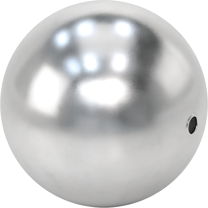 Delikli Yuvarlak Şamandıra, 304 Paslanmaz Çelik, 6" Çap, 1/2" Hole