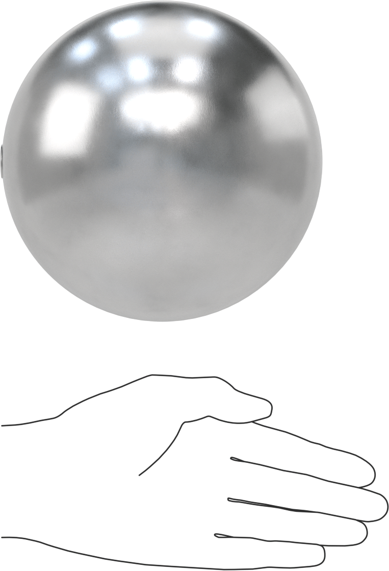 Delikli Yuvarlak Şamandıra, 304 Paslanmaz Çelik, 6" Çap, 1/2" Hole