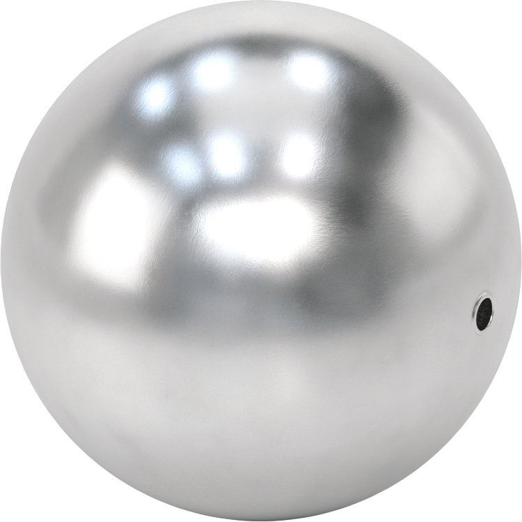 Delikli Yuvarlak Şamandıra, 304 Paslanmaz Çelik, 8" Çap, 1/2" Hole