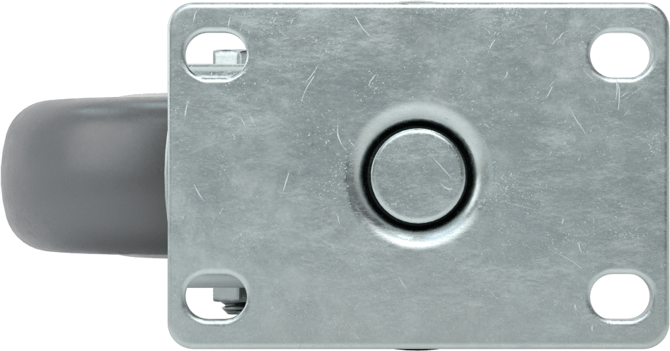 Mighty-Lite Tekerlek, 3-5/8“ x 2-1/2” Plaka, 4 inç Çapında 80A Kauçuk Tekerlekli Döner Ayak