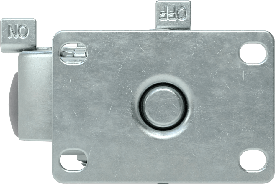 Mighty-Lite Tekerlek, 3-5/8“ x 2-1/2” Plaka, Frenli ve 3" 80A Kauçuk Tekerlekli Döner Tekerlek