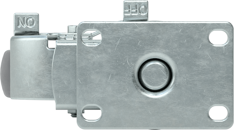 Mighty-Lite Tekerlek, 3-5/8“ x 2-1/2” Plaka, Frenli ve 4" 80A Lastik Tekerlekli Döner Tekerlek