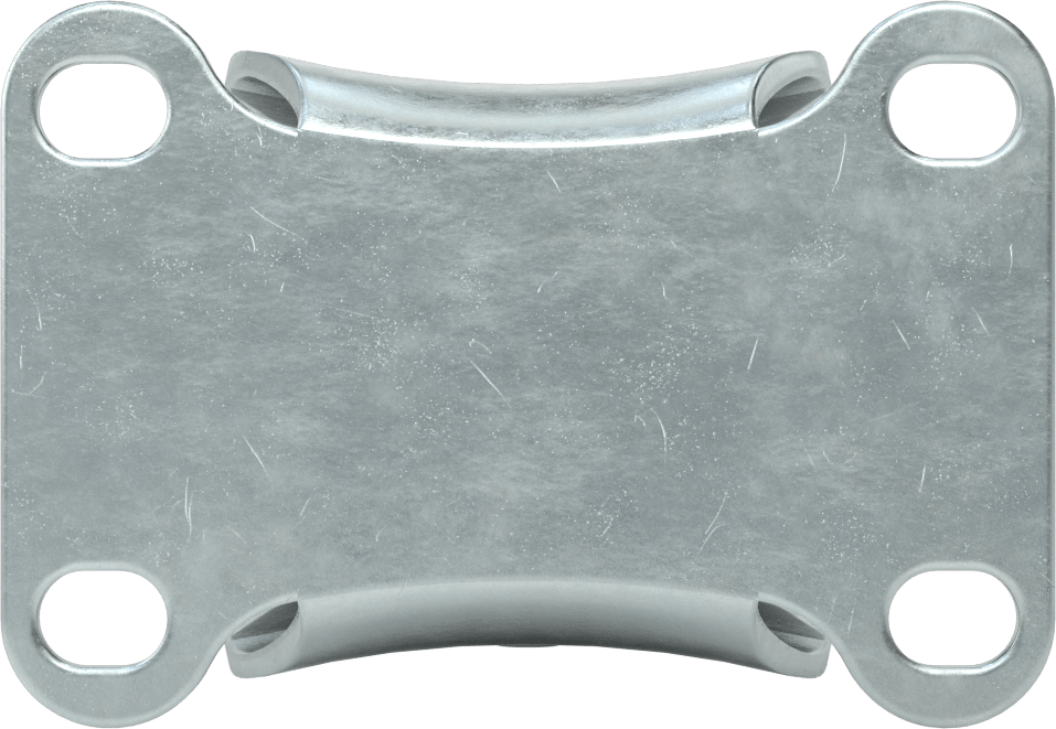 Mighty-Lite Tekerlek, 3-5/8“ x 2-1/2” Plaka, 3 inç Çapında 80A Kauçuk Tekerlekli Sert