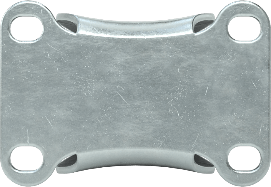 Mighty-Lite Tekerlek, 3-5/8“ x 2-1/2” Plaka, 4" Çaplı 80A Kauçuk Tekerlekli Sert