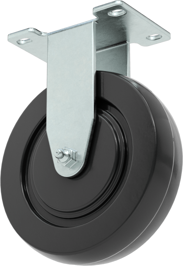 Mighty-Lite Tekerlek, 3-5/8“ x 2-1/2” Plaka, 5 inç Çapında 80A Kauçuk Tekerlekli Sert