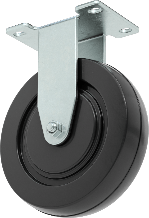 Mighty-Lite Tekerlek, 3-5/8“ x 2-1/2” Plaka, 5 inç Çapında 80A Kauçuk Tekerlekli Sert