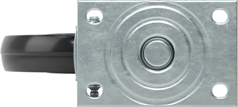Mighty-Lite Tekerlek, 3-3/4“ x 2-1/2” Plaka, 5" Çapında 80A Kauçuk Tekerlekli Döner Tekerlek