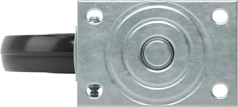 Mighty-Lite Tekerlek, 3-3/4“ x 2-1/2” Plaka, 5" Çaplı 80D Kauçuk Tekerlekli Döner