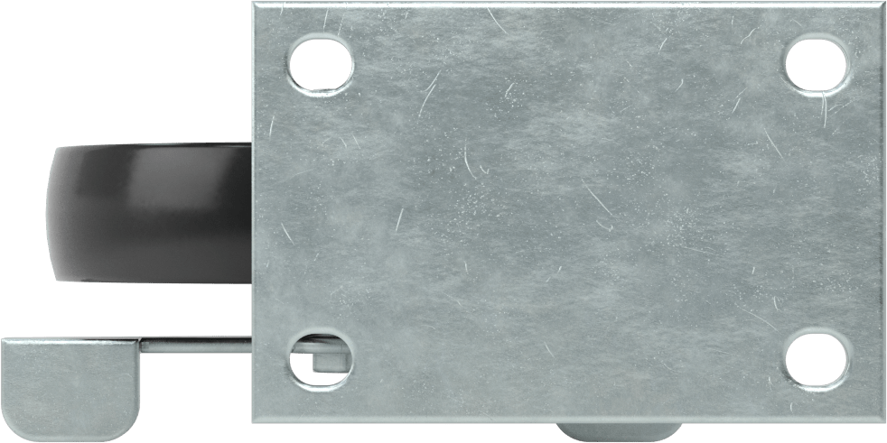 Mighty-Lite Tekerlek, 3-3/4“ x 2-1/2” Plaka, Frenli ve 4" 80D Kauçuk Tekerlekli Döner Tekerlek