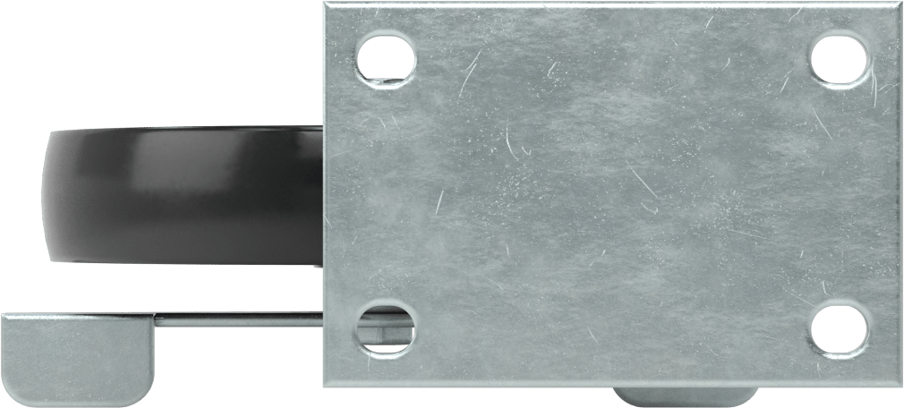 Mighty-Lite Tekerlek, 3-3/4“ x 2-1/2” Plaka, Frenli Döner Tekerlek ve 5 inç 80D Kauçuk Tekerlek