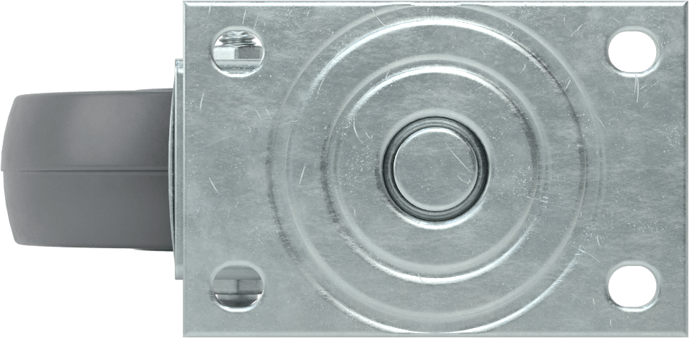 Mighty-Lite Tekerlek, 3-3/4“ x 2-1/2” Plaka, 4 inç Çapında 60A Kauçuk Tekerlekli Döner Ayak