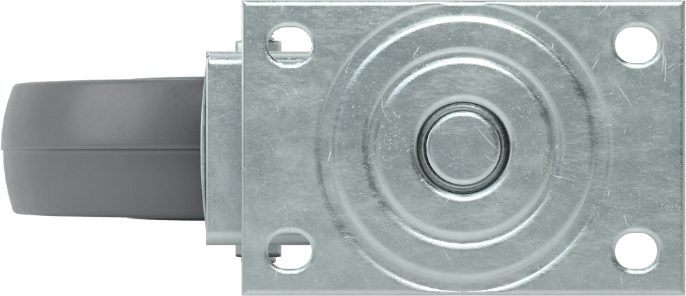 Mighty-Lite Tekerlek, 3-3/4“ x 2-1/2” Plaka, 5" Çaplı 60A Kauçuk Tekerlekli Döner Tekerlek
