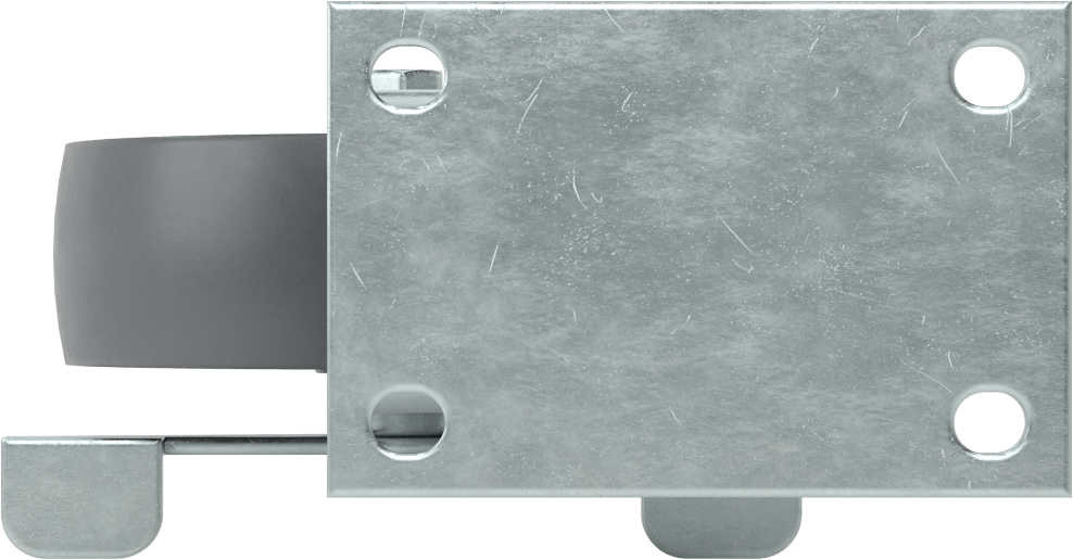 Mighty-Lite Tekerlek, 3-3/4“ x 2-1/2” Plaka, Frenli ve 4 inç 60A Kauçuk Tekerlekli Döner Tekerlek
