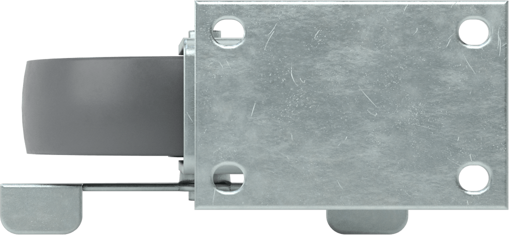 Mighty-Lite Tekerlek, 3-3/4“ x 2-1/2” Plaka, Frenli ve 5" 60A Lastik Tekerlekli Döner Tekerlek