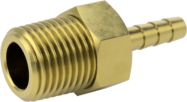 İçme Suyu için Dikenli Hortum Bağlantı Parçası, 1/8" Hortum İç Çapı x 1/8 NPT Erkek için Düz Adaptör