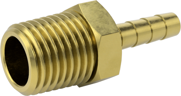 İçme Suyu için Dikenli Hortum Bağlantı Parçası, 3/16" İç Çaplı Hortum x 1/4 NPT Erkek için Düz Adaptör