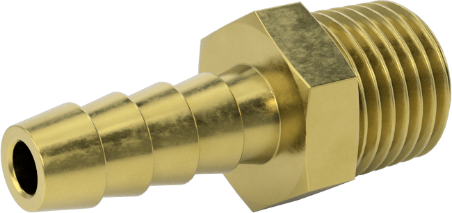 İçme Suyu için Dikenli Hortum Bağlantı Parçası, 1/4" Hortum İç Çapı x 1/4 NPT Erkek için Düz Adaptör