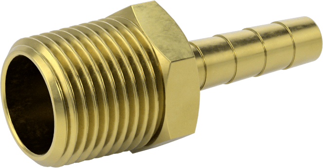 İçme Suyu için Dikenli Hortum Bağlantı Parçası, 1/4" Hortum İç Çapı x 3/8 NPT Erkek için Düz Adaptör