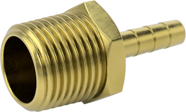 İçme Suyu için Dikenli Hortum Bağlantı Parçası, 1/4" İç Çaplı Hortum x 1/2 NPT Erkek için Düz Adaptör