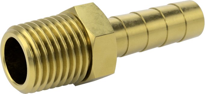 İçme Suyu için Dikenli Hortum Bağlantı Parçası, 5/16" Hortum İç Çapı x 1/4 NPT Erkek için Düz Adaptör