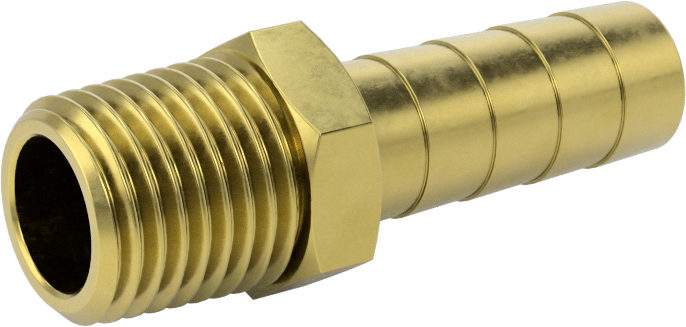 İçme Suyu için Dikenli Hortum Bağlantı Parçası, 3/8" Hortum İç Çapı x 1/4 NPT Erkek için Düz Adaptör