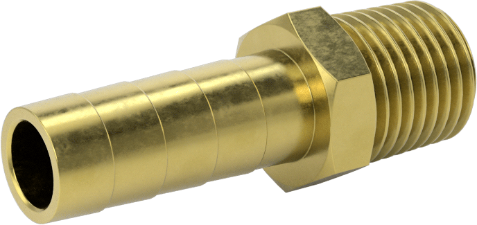 İçme Suyu için Dikenli Hortum Bağlantı Parçası, 3/8" Hortum İç Çapı x 1/4 NPT Erkek için Düz Adaptör