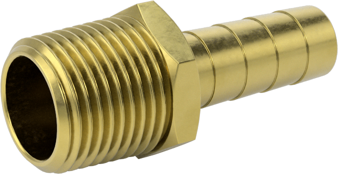 İçme Suyu için Dikenli Hortum Bağlantı Parçası, 3/8" Hortum İç Çapı x 3/8 NPT Erkek için Düz Adaptör