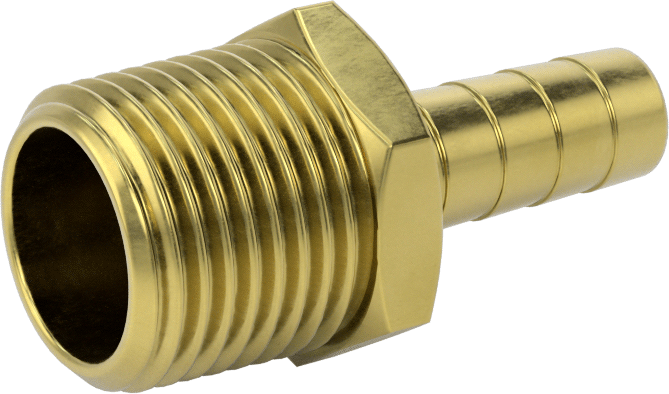 İçme Suyu için Dikenli Hortum Bağlantı Parçası, 3/8" Hortum İç Çapı x 1/2 NPT Erkek için Düz Adaptör
