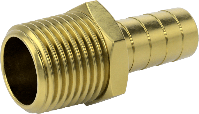 İçme Suyu için Dikenli Hortum Bağlantı Parçası, 1/2" Hortum İç Çapı x 1/2 NPT Erkek için Düz Adaptör