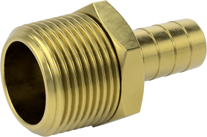 İçme Suyu için Dikenli Hortum Bağlantı Parçası, 1/2" Hortum İç Çapı x 3/4 NPT Erkek için Düz Adaptör