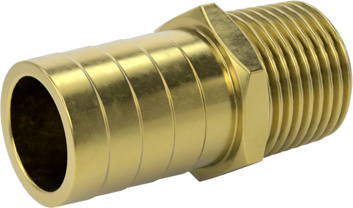 İçme Suyu için Dikenli Hortum Bağlantı Parçası, 3/4" Hortum İç Çapı x 1/2 NPT Erkek için Düz Adaptör