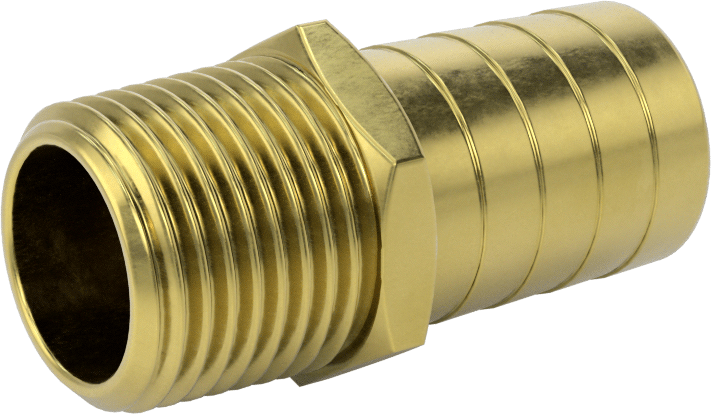 İçme Suyu için Dikenli Hortum Bağlantı Parçası, 3/4" Hortum İç Çapı x 1/2 NPT Erkek için Düz Adaptör