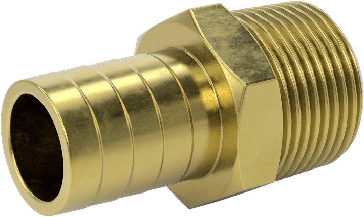 İçme Suyu için Dikenli Hortum Bağlantı Parçası, 3/4" Hortum İç Çapı x 3/4 NPT Erkek için Düz Adaptör