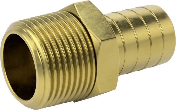 İçme Suyu için Dikenli Hortum Bağlantı Parçası, 3/4" Hortum İç Çapı x 3/4 NPT Erkek için Düz Adaptör