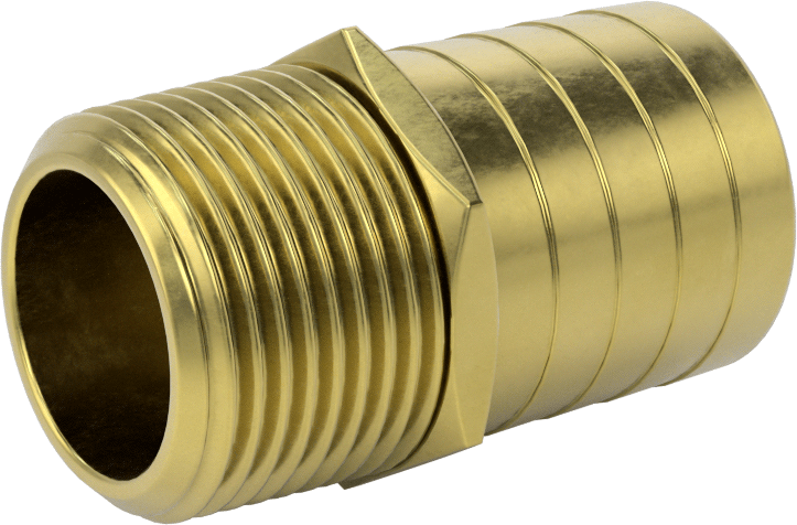 İçme Suyu için Dikenli Hortum Bağlantı Parçası, 1" Hortum İç Çapı x 3/4 NPT Erkek için Düz Adaptör