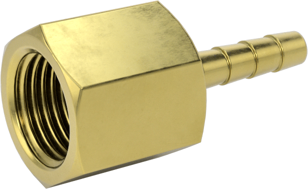 İçme Suyu için Dikenli Hortum Bağlantı Parçası, 1/8" Hortum İç Çapı x 1/8 NPT Dişi için Düz Adaptör