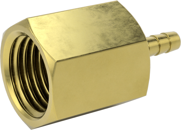 İçme Suyu için Dikenli Hortum Bağlantı Parçası, 1/8" Hortum İç Çapı x 1/4 NPT Dişi için Düz Adaptör
