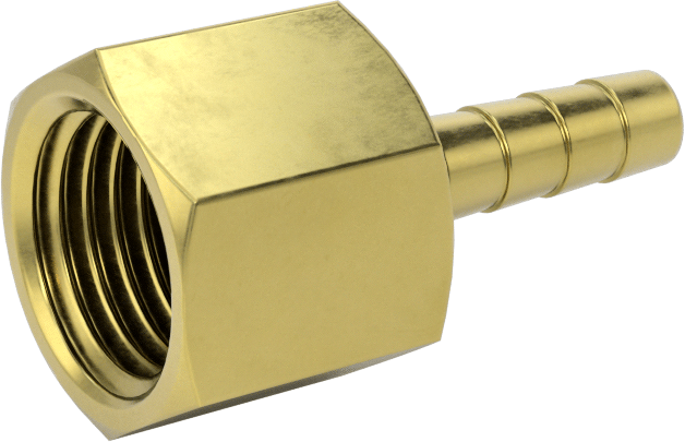 İçme Suyu için Dikenli Hortum Bağlantı Parçası, 3/16" Hortum İç Çapı x 1/4 NPT Dişi için Düz Adaptör