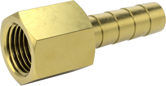 İçme Suyu için Dikenli Hortum Bağlantı Parçası, 1/4" İç Çaplı Hortum x 1/8 NPT Dişi için Düz Adaptör