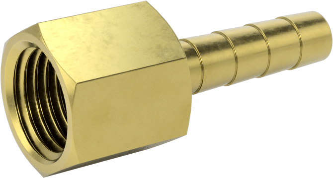 İçme Suyu için Dikenli Hortum Bağlantı Parçası, 1/4" Hortum İç Çapı x 1/4 NPT Dişi için Düz Adaptör